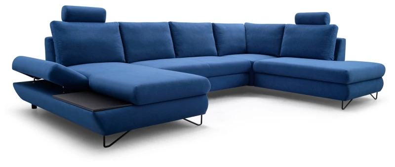 Narożnik rozkładany LOFT III 344 cm z funkcją spania i pojemnikami na pościel - Mono 241