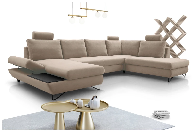 Narożnik rozkładany LOFT III 344 cm z funkcją spania i pojemnikami na pościel - Salvador 2