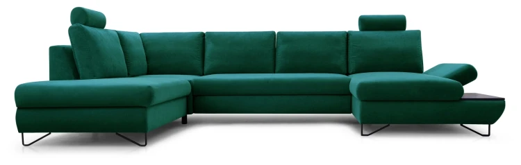 Narożnik rozkładany LOFT III 344 cm z funkcją spania i pojemnikami na pościel - Monolith 37