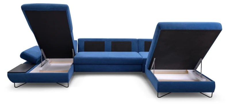 Narożnik rozkładany LOFT III 344 cm z funkcją spania i pojemnikami na pościel - Mono 241