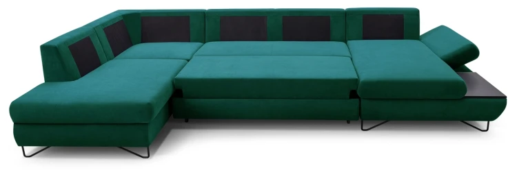 Narożnik rozkładany LOFT III 344 cm z funkcją spania i pojemnikami na pościel - Monolith 37