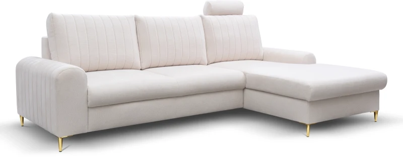 Narożnik rozkładany MONACO 251 cm z funkcją spania i pojemnikiem na pościel - Loft 1