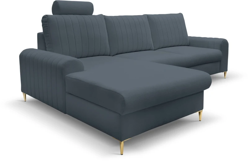 Narożnik rozkładany MONACO 251 cm z funkcją spania i pojemnikiem na pościel - Loft 14