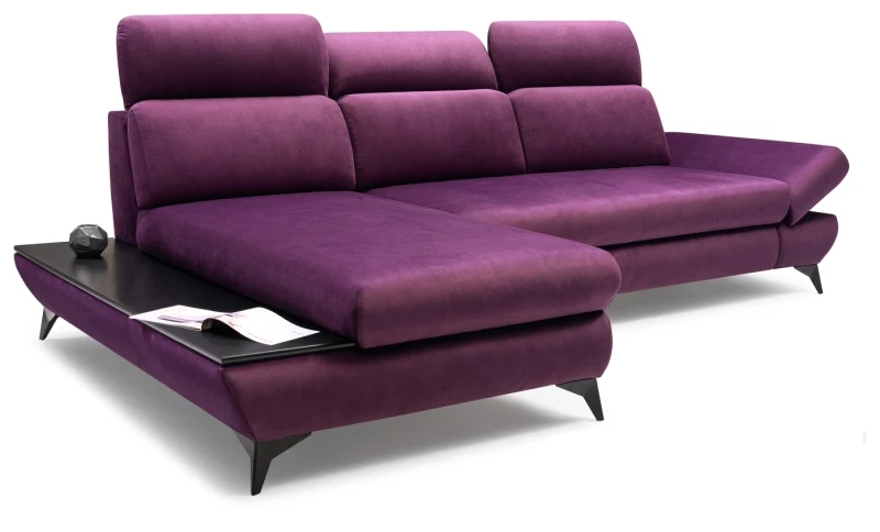 Narożnik rozkładany TITAN 280 cm z funkcją spania i pojemnikiem na pościel - Terra 69