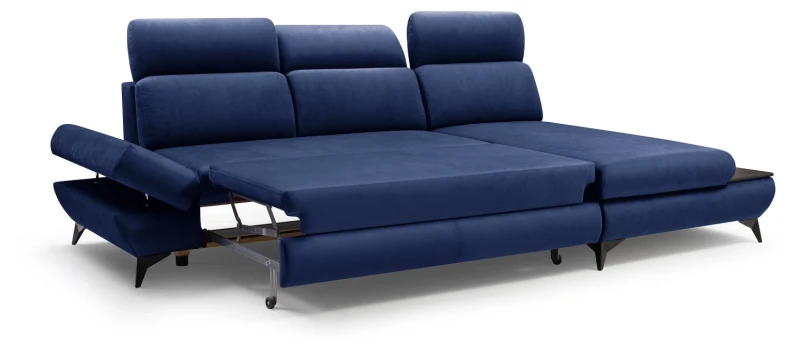 Narożnik rozkładany TITAN 280 cm z funkcją spania i pojemnikiem na pościel - Bluvel 86