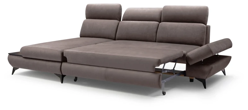 Narożnik rozkładany TITAN 280 cm z funkcją spania i pojemnikiem na pościel - Fancy 96