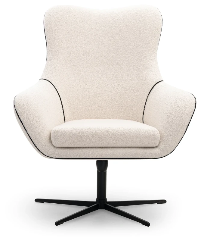 Fotel obrotowy ELIS tapicerowany nowoczesny do salonu - Now or never 01