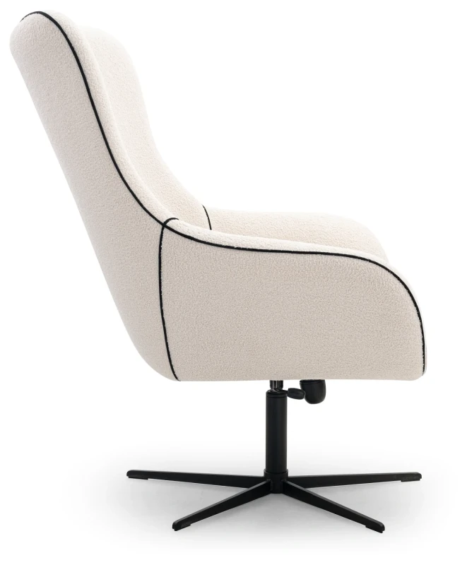 Fotel obrotowy ELIS tapicerowany nowoczesny do salonu - Now or never 01