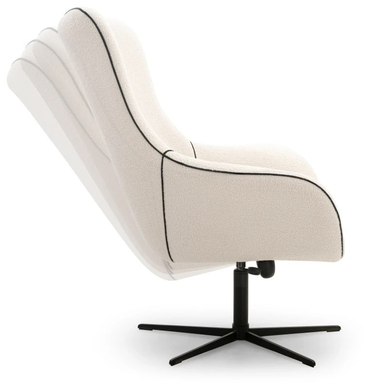 Fotel obrotowy ELIS tapicerowany nowoczesny do salonu - Now or never 01