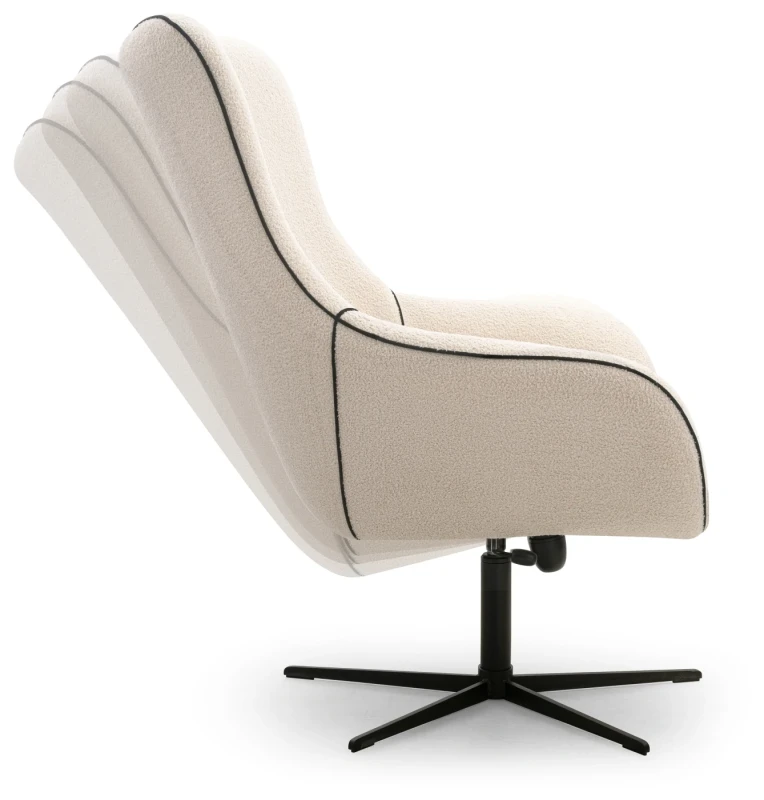 Fotel obrotowy ELIS tapicerowany nowoczesny do salonu - Now or never 03