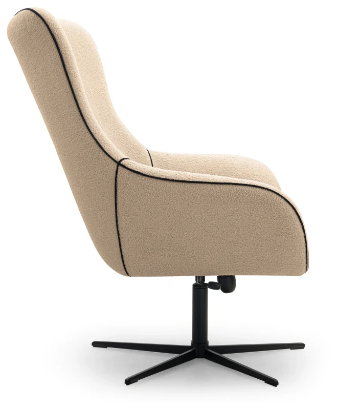 Fotel obrotowy ELIS tapicerowany nowoczesny do salonu - Now or never 06