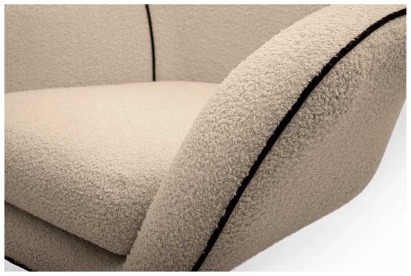 Fotel obrotowy ELIS tapicerowany nowoczesny do salonu - Now or never 06