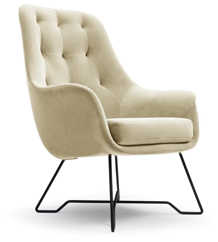 Fotel tapicerowany EZO nowoczesny do salonu - Monolith 02