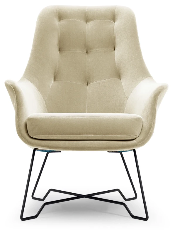 Fotel tapicerowany EZO nowoczesny do salonu - Monolith 02