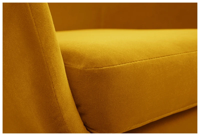 Fotel tapicerowany EZO nowoczesny do salonu - Velluto 8 Mustard