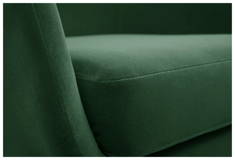 Fotel tapicerowany EZO nowoczesny do salonu - Velluto 10 Dark Green