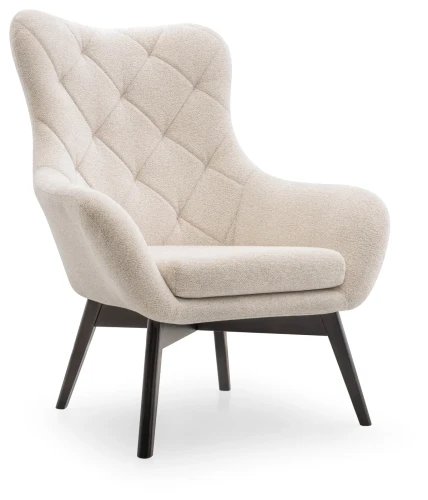 Fotel tapicerowany ELIS CARO nowoczesny z pikowaniem do salonu