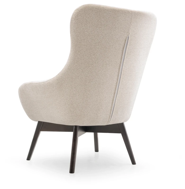 Fotel tapicerowany ELIS CARO nowoczesny z pikowaniem do salonu - Raven 22