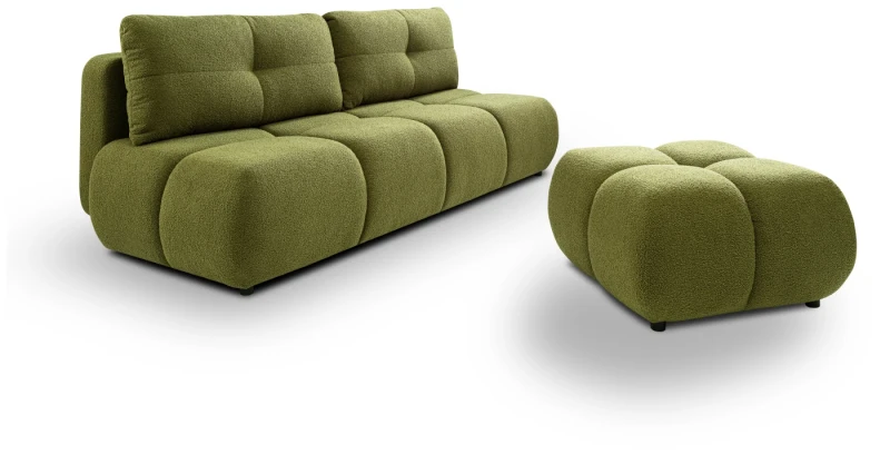 Sofa rozkładana MILO 214 cm z funkcją spania i pojemnikiem na pościel - Now or Never 38