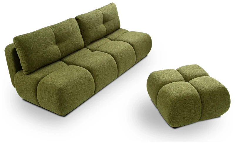 Sofa rozkładana MILO 214 cm z funkcją spania i pojemnikiem na pościel - Now or Never 38