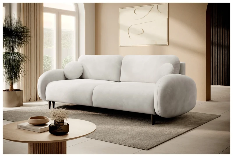 Sofa rozkładana SOFT 232 cm z funkcją spania i pojemnikiem na pościel - Run Again 01