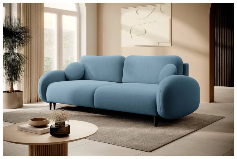 Sofa rozkładana SOFT 232 cm z funkcją spania i pojemnikiem na pościel - Castel 74