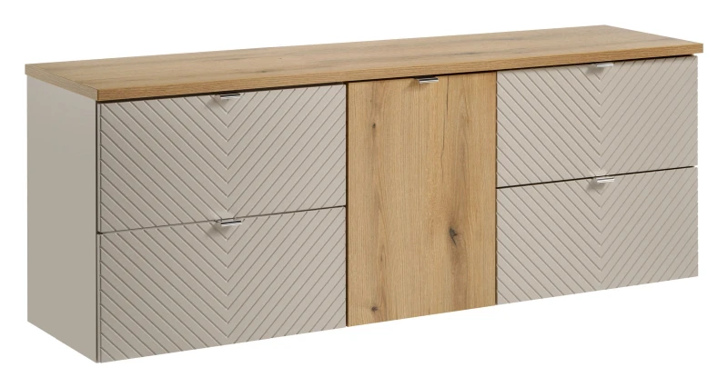 Zestaw mebli łazienkowych VIVA CASHMERE z blatem dąb 160 cm