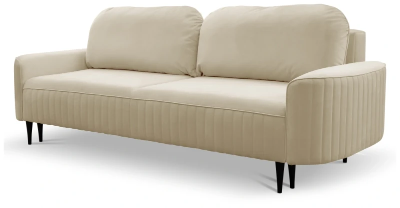 Sofa rozkładana VENA 244 cm z funkcją spania i pojemnikiem na pościel - Velluto 2 Beige