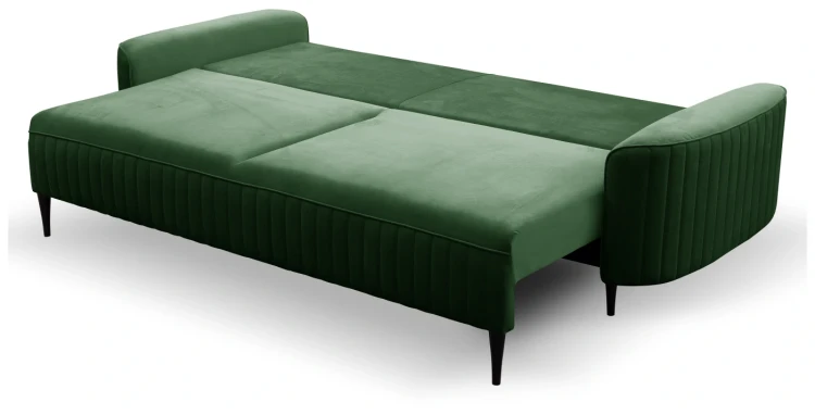 Sofa rozkładana VENA 244 cm z funkcją spania i pojemnikiem na pościel - Velluto 10 Dark Green