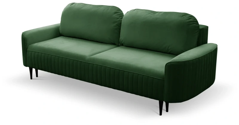 Sofa rozkładana VENA 244 cm z funkcją spania i pojemnikiem na pościel - Velluto 10 Dark Green