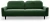 Sofa rozkładana VENA 244 cm z funkcją spania i pojemnikiem na pościel - Velluto 10 Dark Green