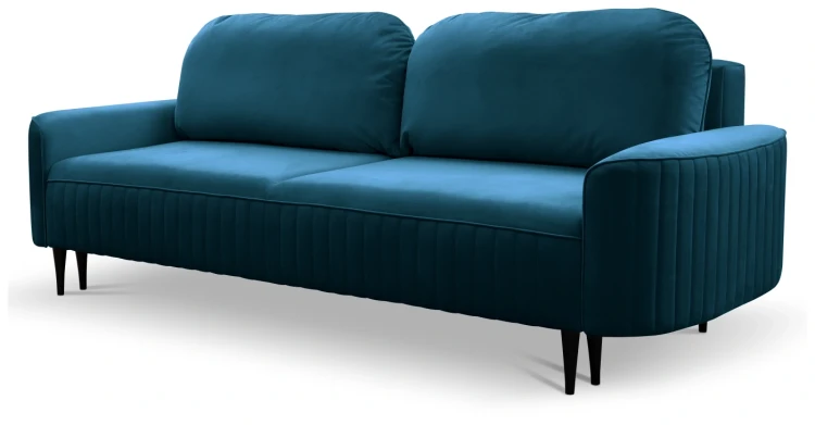 Sofa rozkładana VENA 244 cm z funkcją spania i pojemnikiem na pościel - Velluto 11 Blue