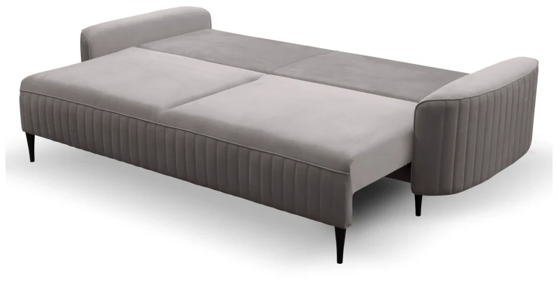 Sofa rozkładana VENA 244 cm z funkcją spania i pojemnikiem na pościel - Velluto 16 Grey