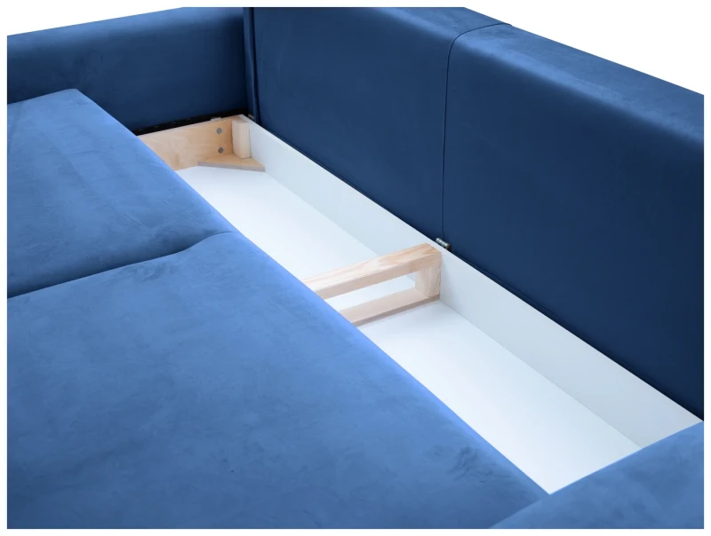 Sofa rozkładana VENA 244 cm z funkcją spania i pojemnikiem na pościel - Velluto 25 Navy