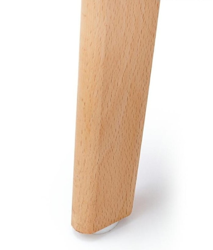 MODESTO krzesło ALBERT czarne - polipropylen, ekoskóra, drewno bukowe