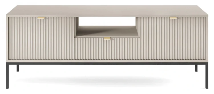 Szafka RTV Nova 154cm kaszmir - czarny stelaż