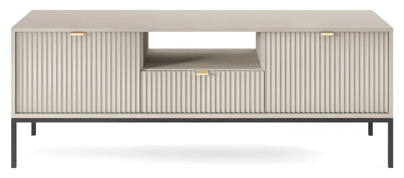 Szafka RTV Nova 154cm kaszmir - czarny stelaż