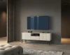 Szafka RTV Nova 154cm kaszmir - czarny stelaż