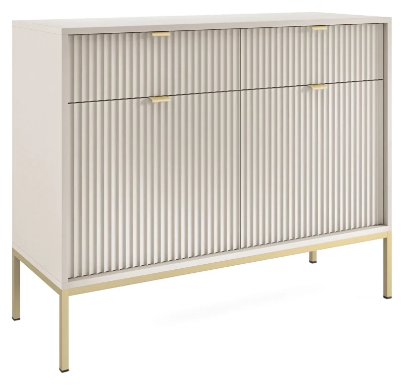 Komoda Nova 104 cm kaszmir - złoty stelaż