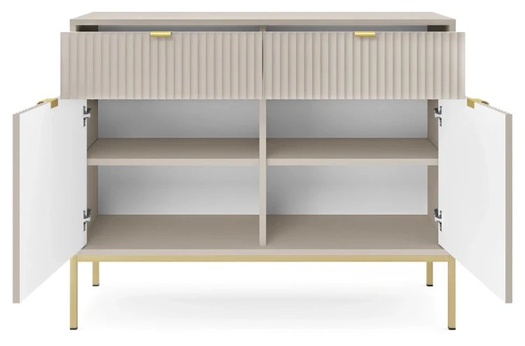 Komoda Nova 104 cm kaszmir - złoty stelaż