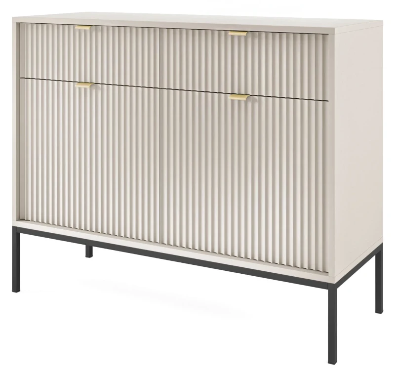 Komoda Nova 104 cm kaszmir - czarny stelaż