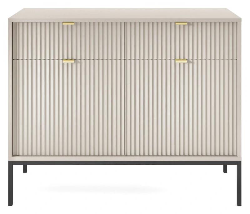 Komoda Nova 104 cm kaszmir - czarny stelaż