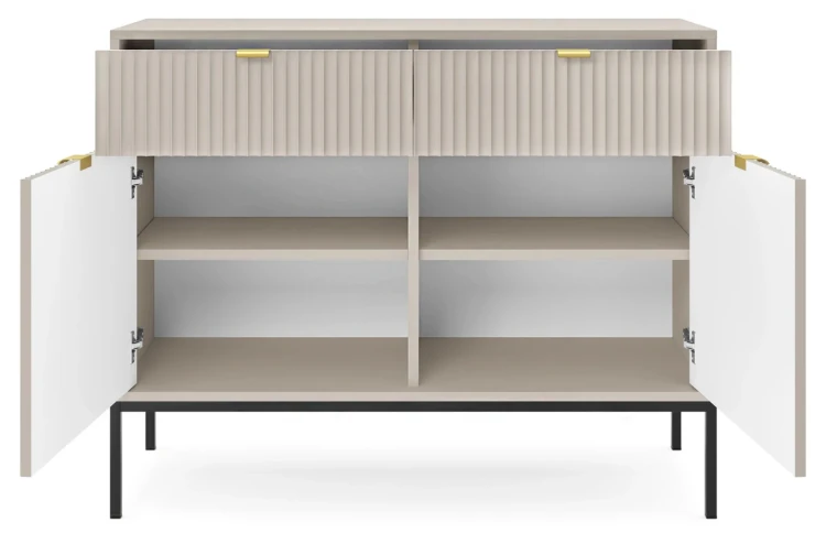 Komoda Nova 104 cm kaszmir - czarny stelaż