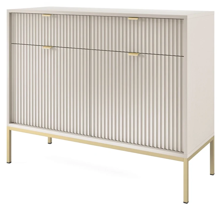Komoda Nova 104 cm kaszmir - złoty stelaż