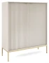 Komoda Nova 104 cm pojemna kaszmir - złoty stelaż