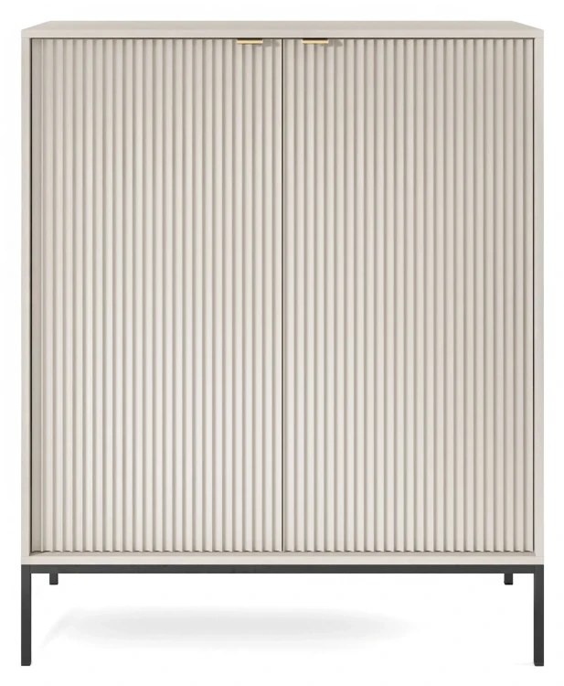Komoda Nova 104 cm pojemna kaszmir - czarny stelaż