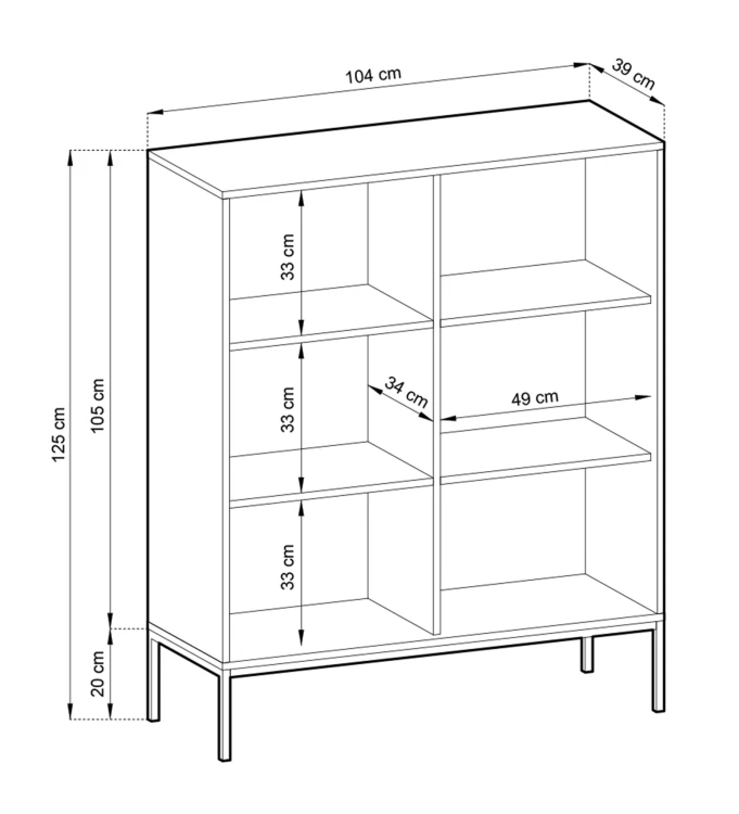 Komoda Nova 104 cm pojemna kaszmir