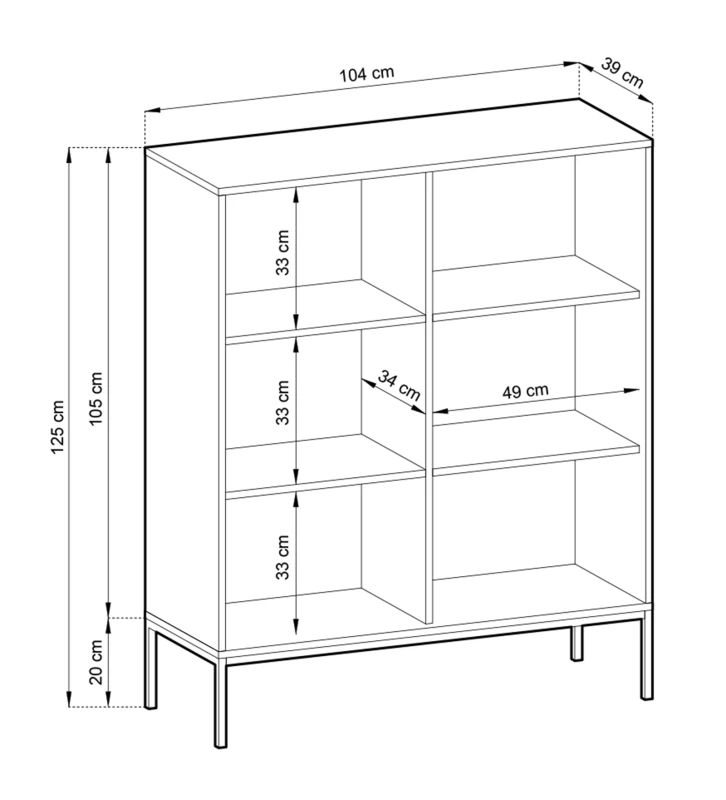 Komoda Nova 104 cm pojemna kaszmir