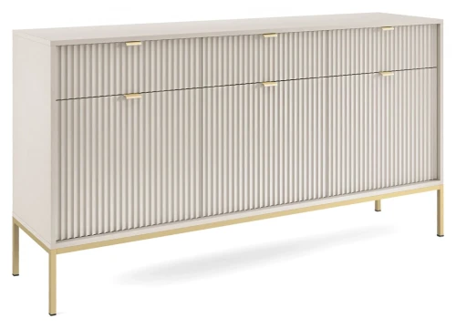 Komoda Nova 154 cm kaszmir - złoty stelaż