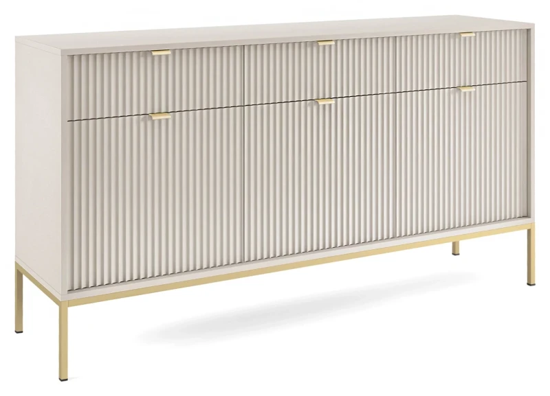 Komoda Nova 154 cm kaszmir - złoty stelaż